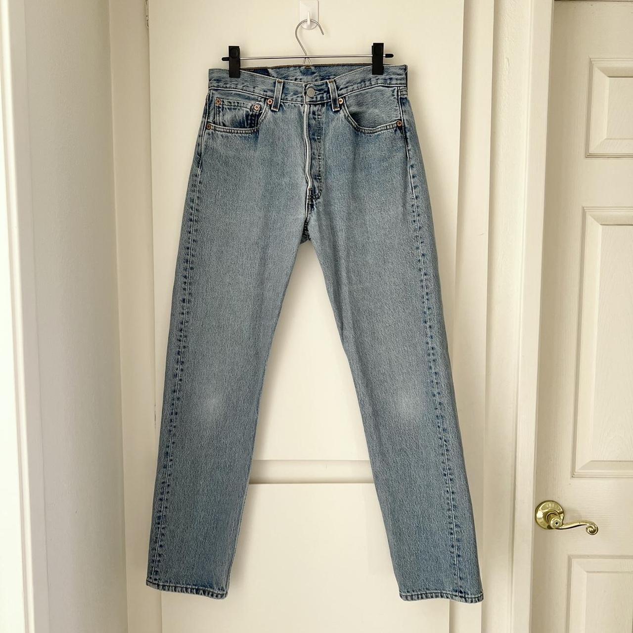 Rare Vintage Levi’s 501 Women’s Straight Leg Button... - Depop