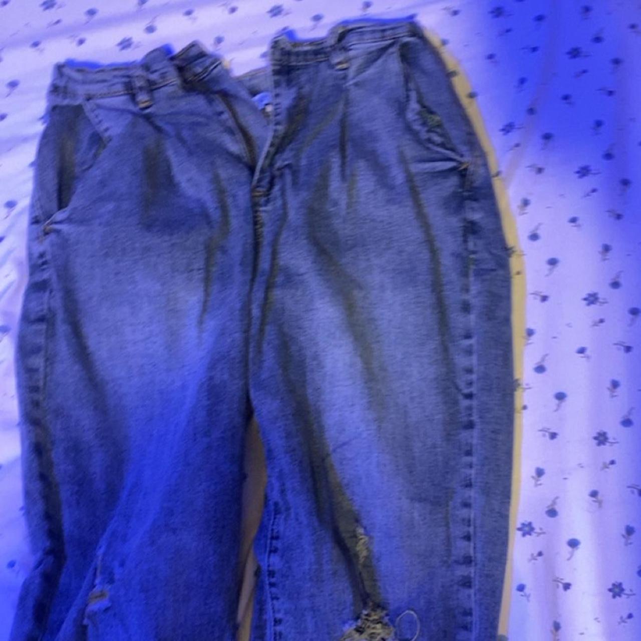 baggy blue jeans - Depop