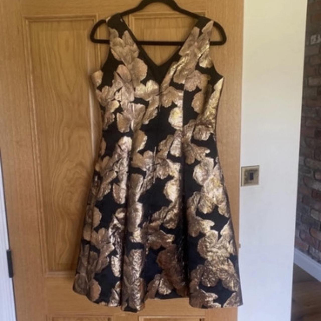 Dorothy perkins black and gold dress best sale