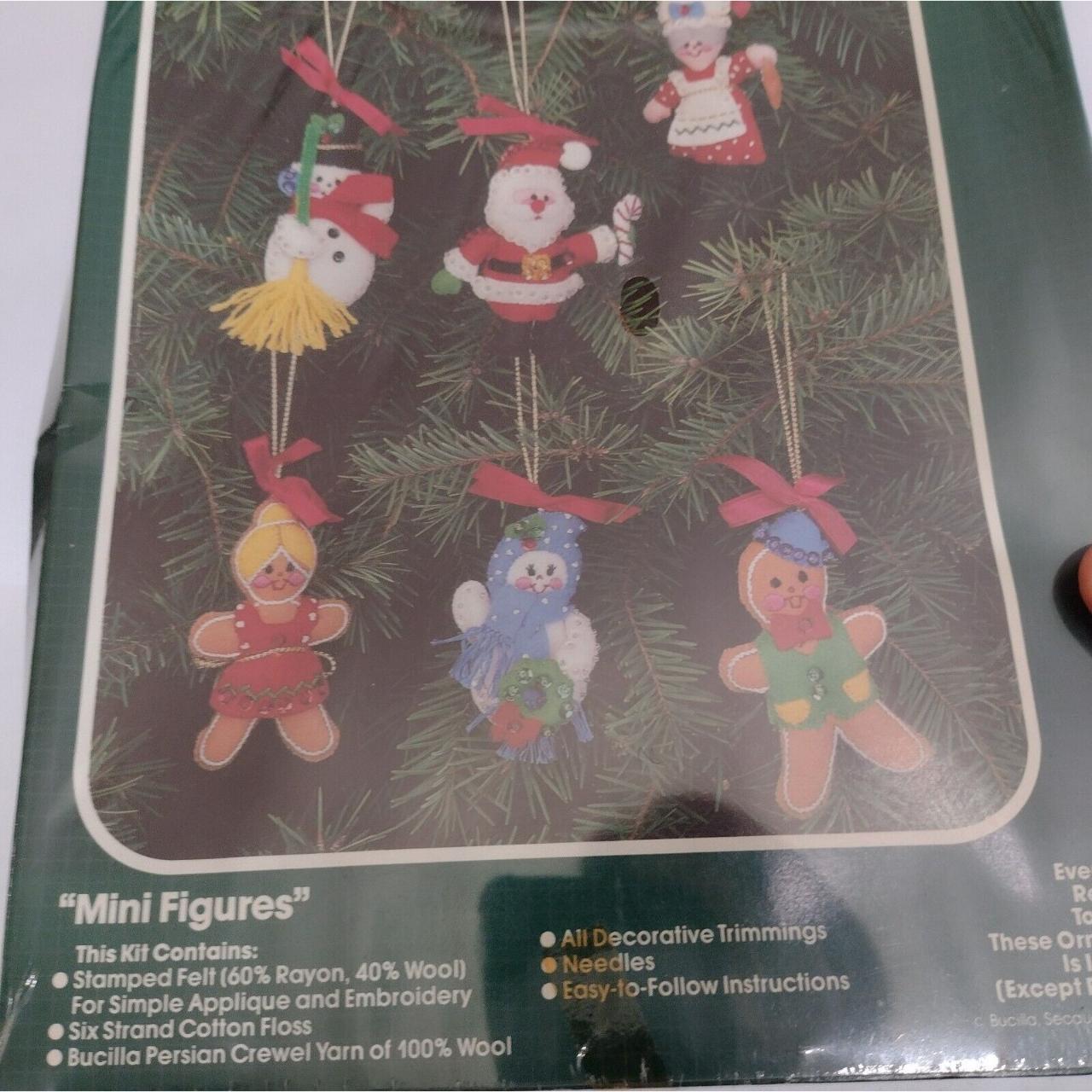 Bucilla Ornament Kit 48786 Mini Heirloom Christmas Figures Makes 6