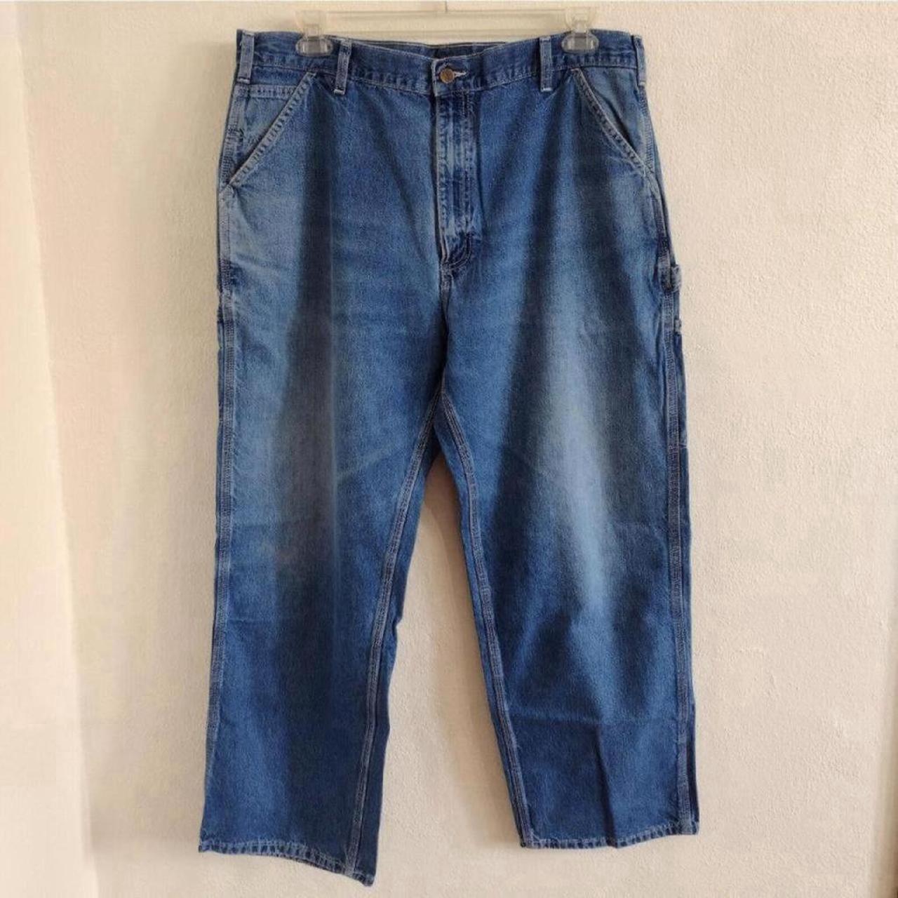 Carhartt Carpenter Original Denim Blue Jeans Mens 40... - Depop