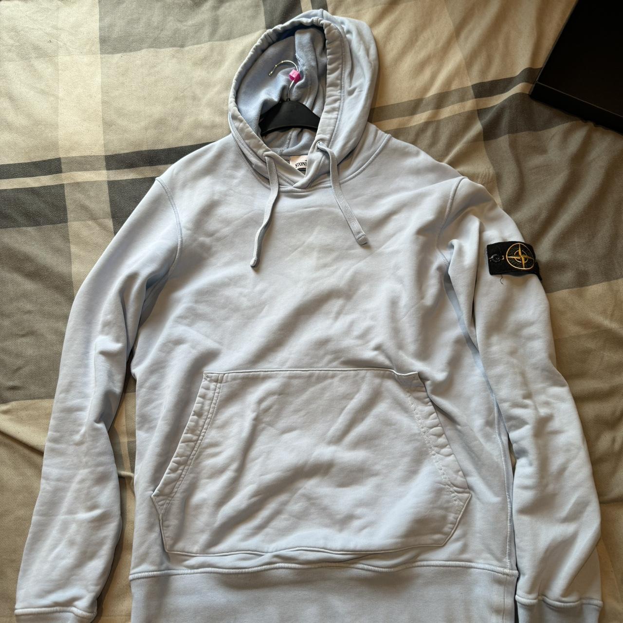 Stone island baby blue hoodie online