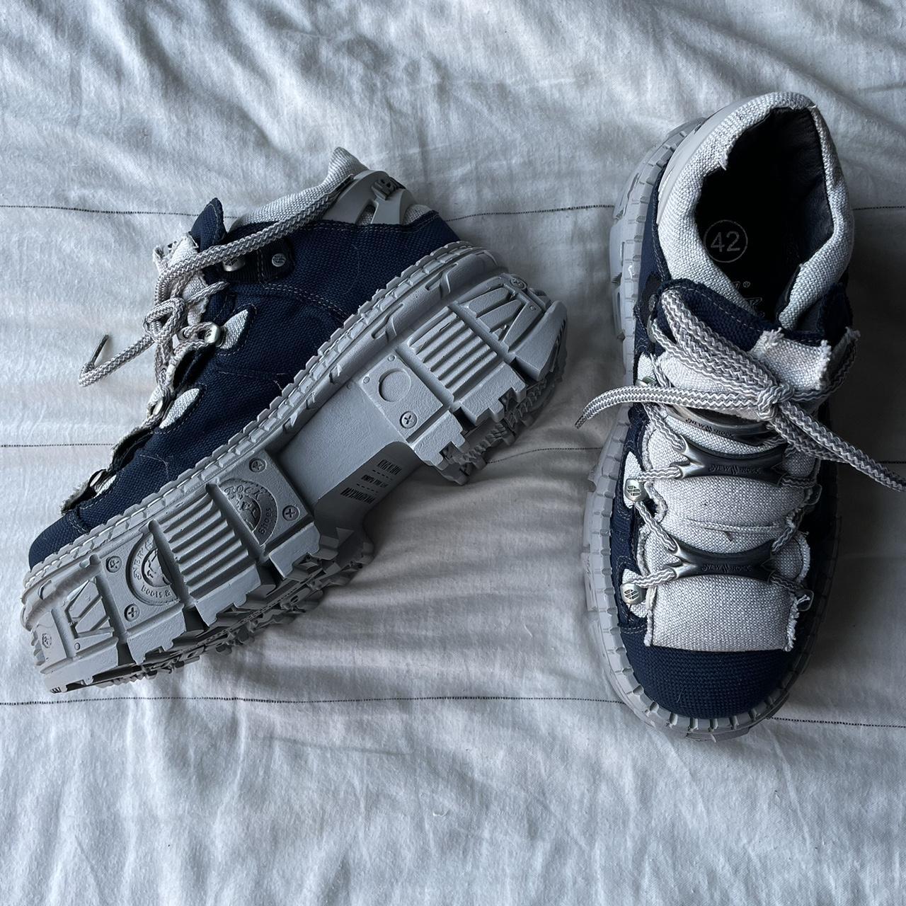 New Rock Boots WALL106-S10 Unisex Metallic Black Leather