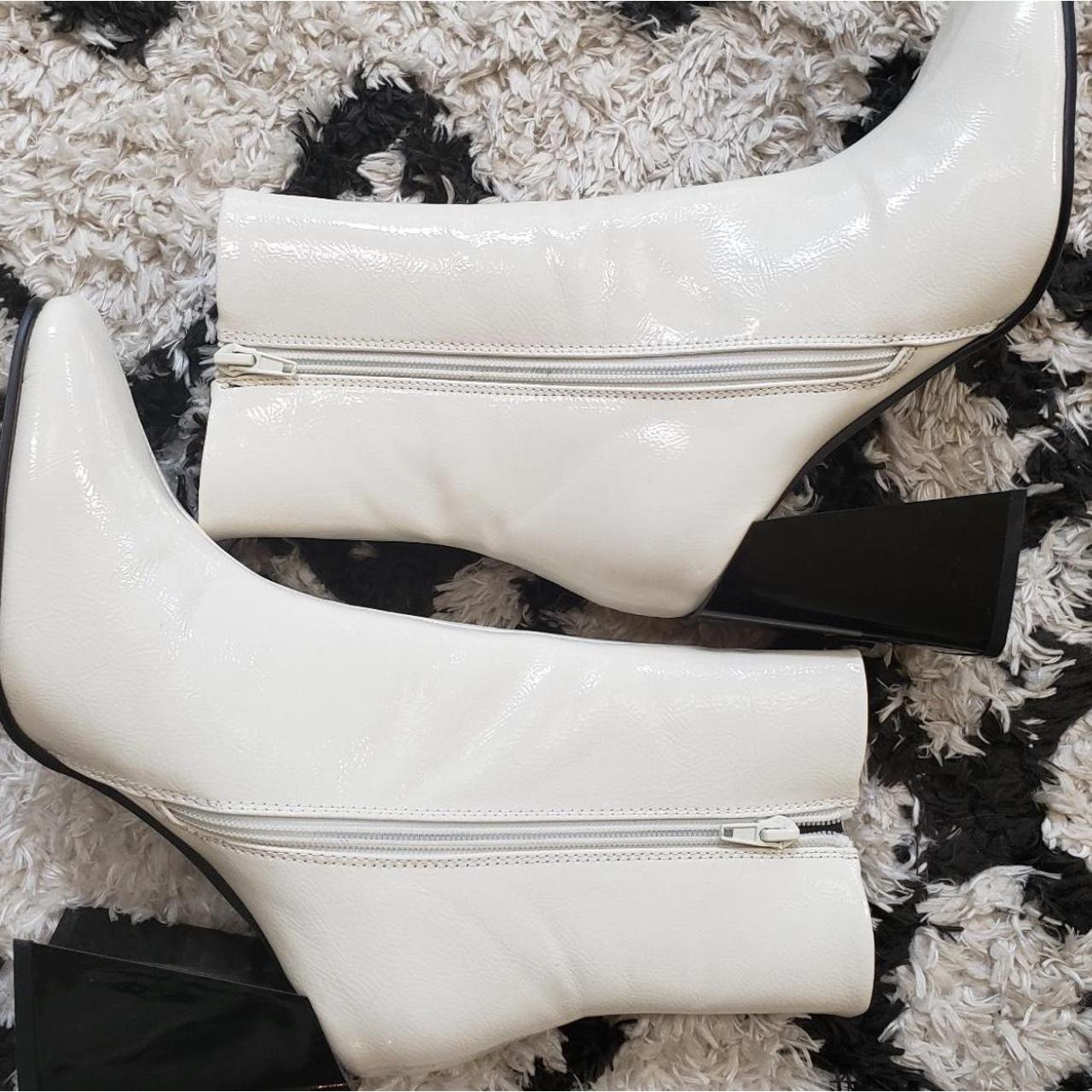 Calf Boots Nasty Gal White Booties Nasty Gal Women's Size Beige