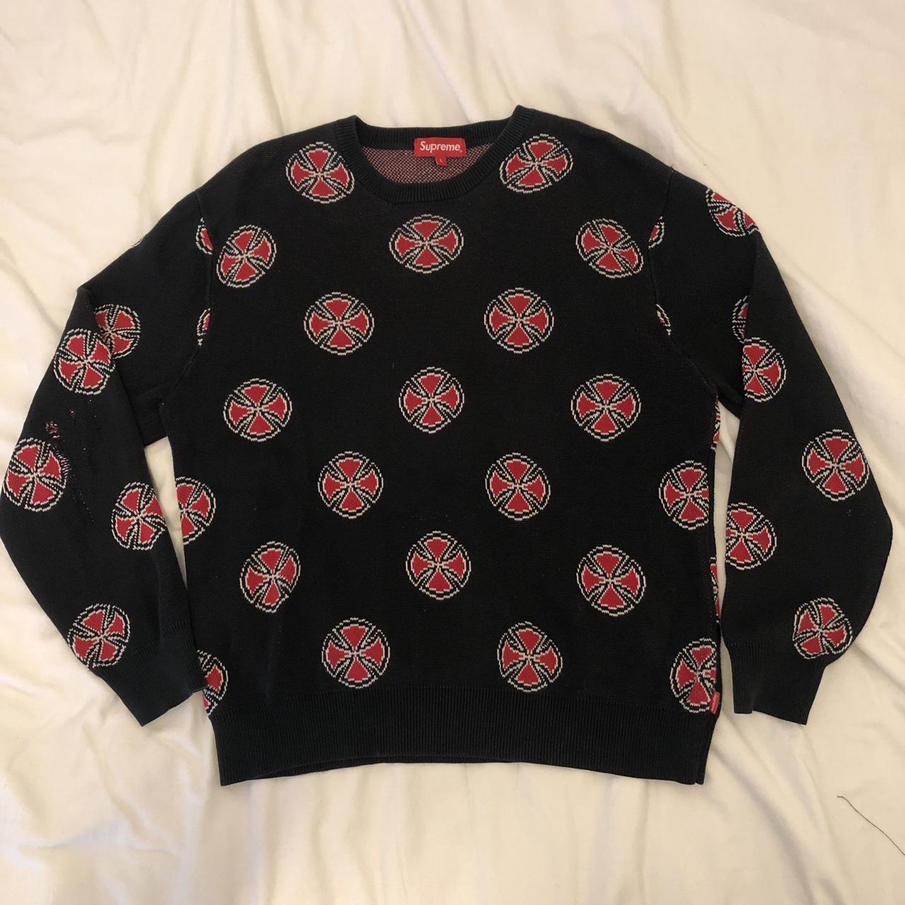 Supreme X Independent Crosses Sweater Size XL Great... - Depop