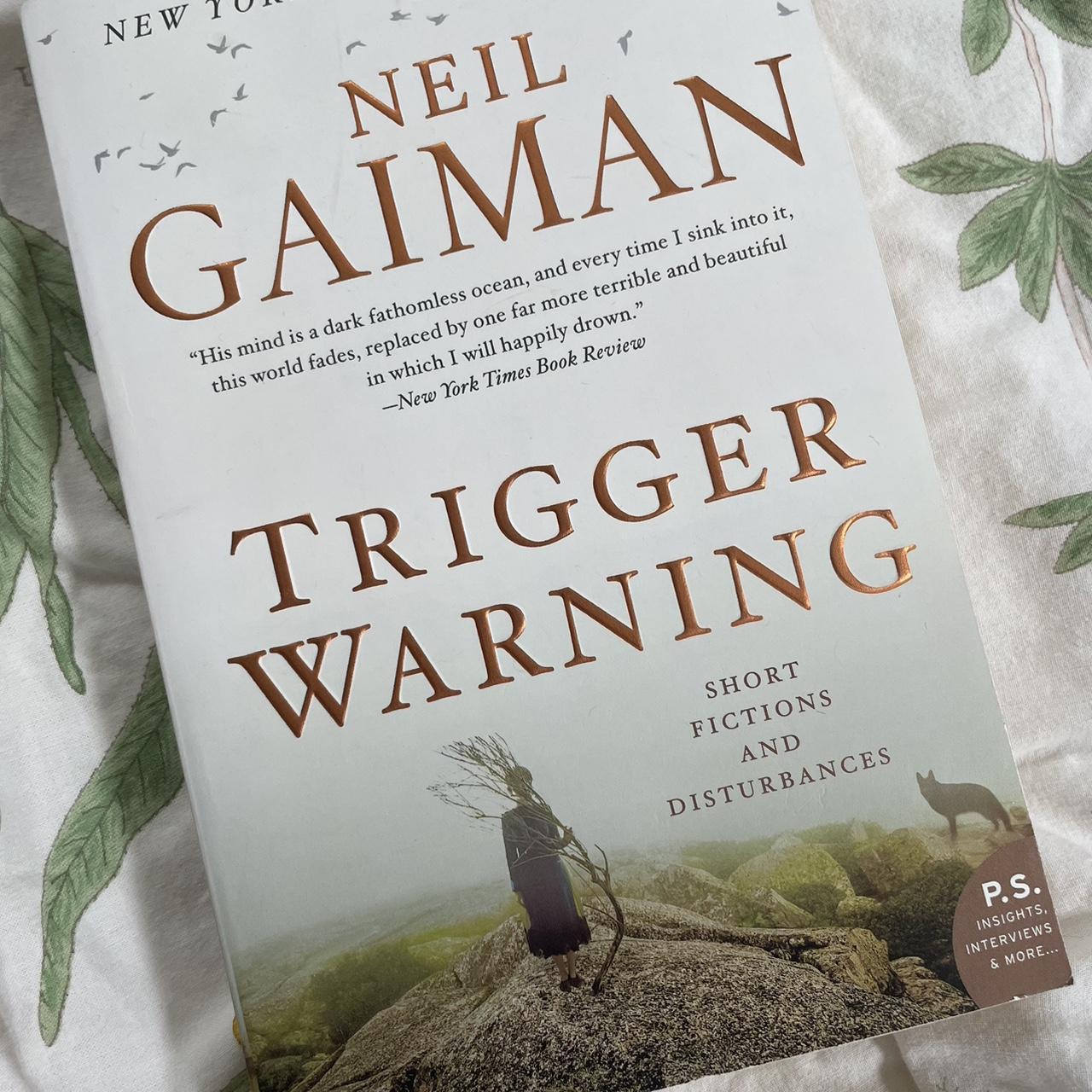 Trigger Warning Neil Gaiman Slight water damage on... - Depop