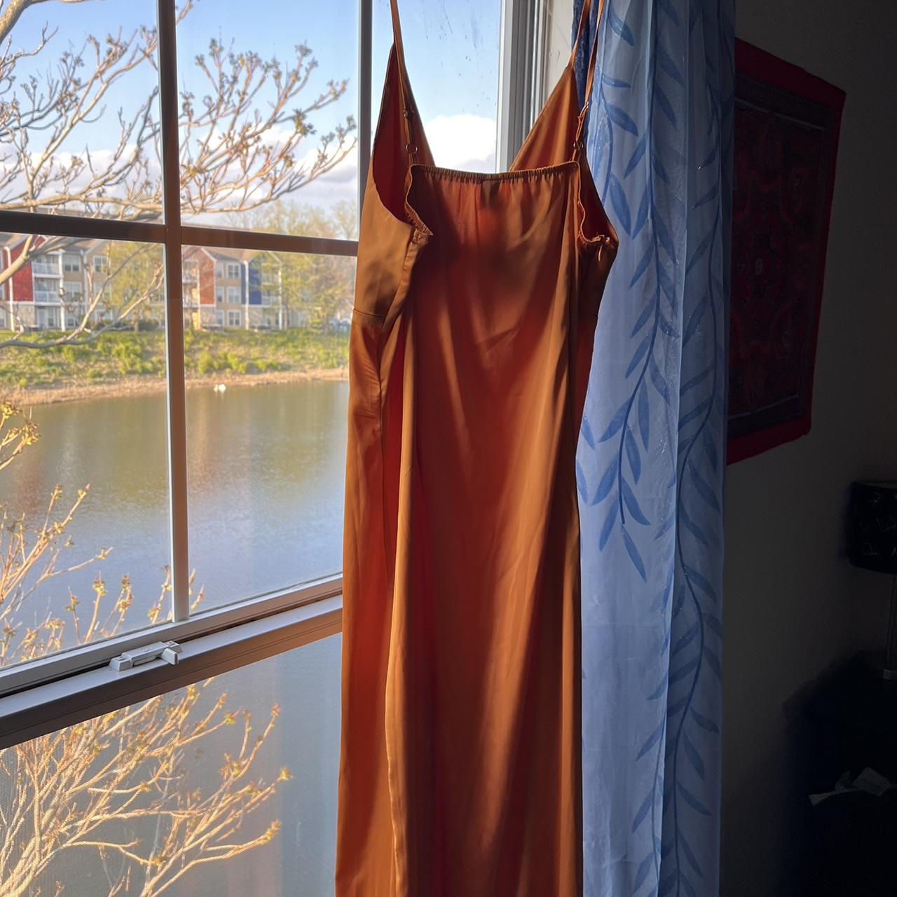 SHEIN Women's Orange Dress Depop