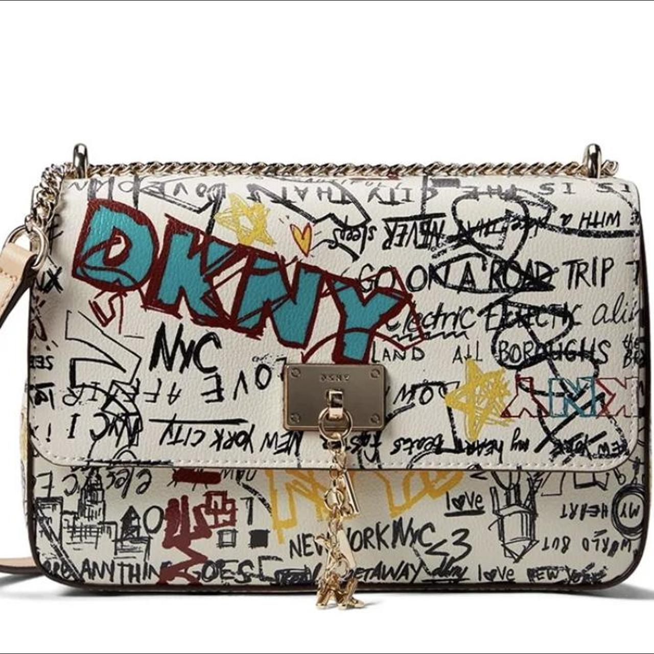 Brand new black and white cross body DKNY bag with - Depop