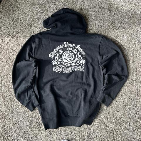 Vans white hot sale rose hoodie