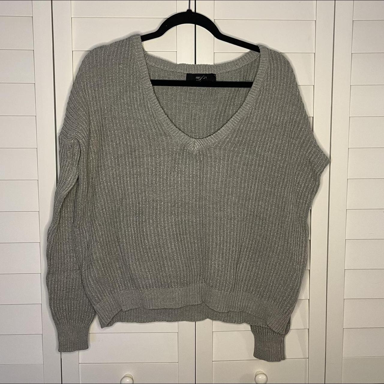 Forever 21 grey sweater Size small Everything in... - Depop