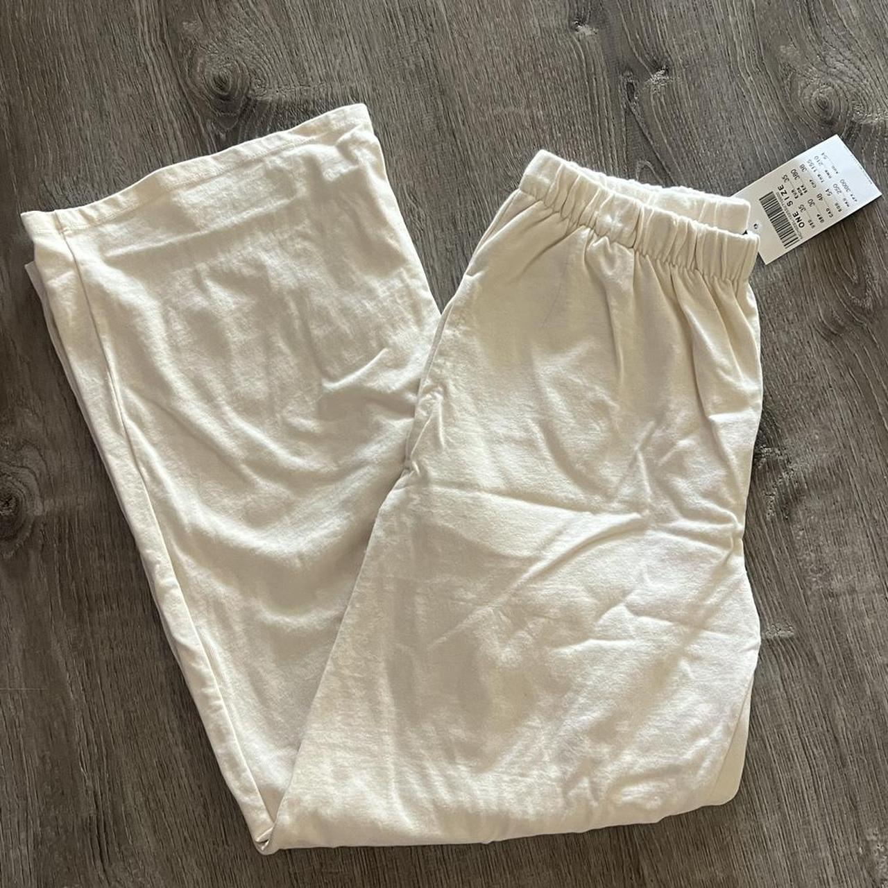 Brandy Anastasia Sweatpants in ivory Brandy Wide Leg... - Depop