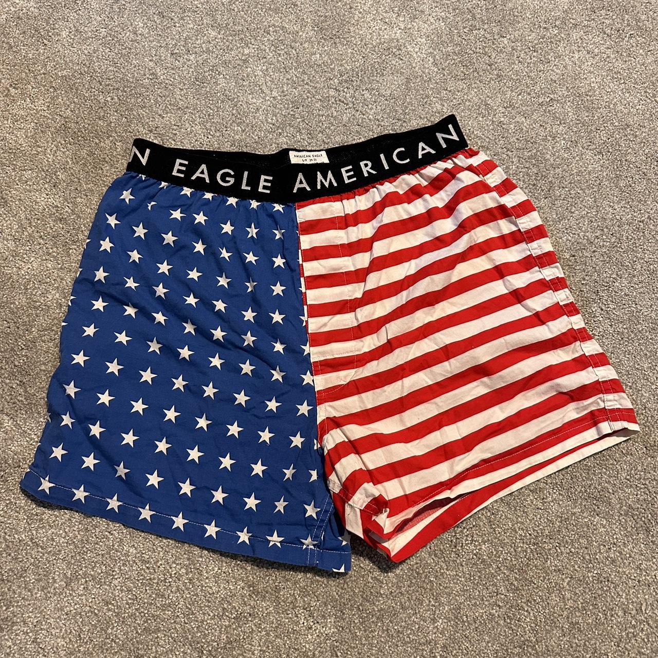 American Eagle American Flag Boxers Size Small *Not... - Depop