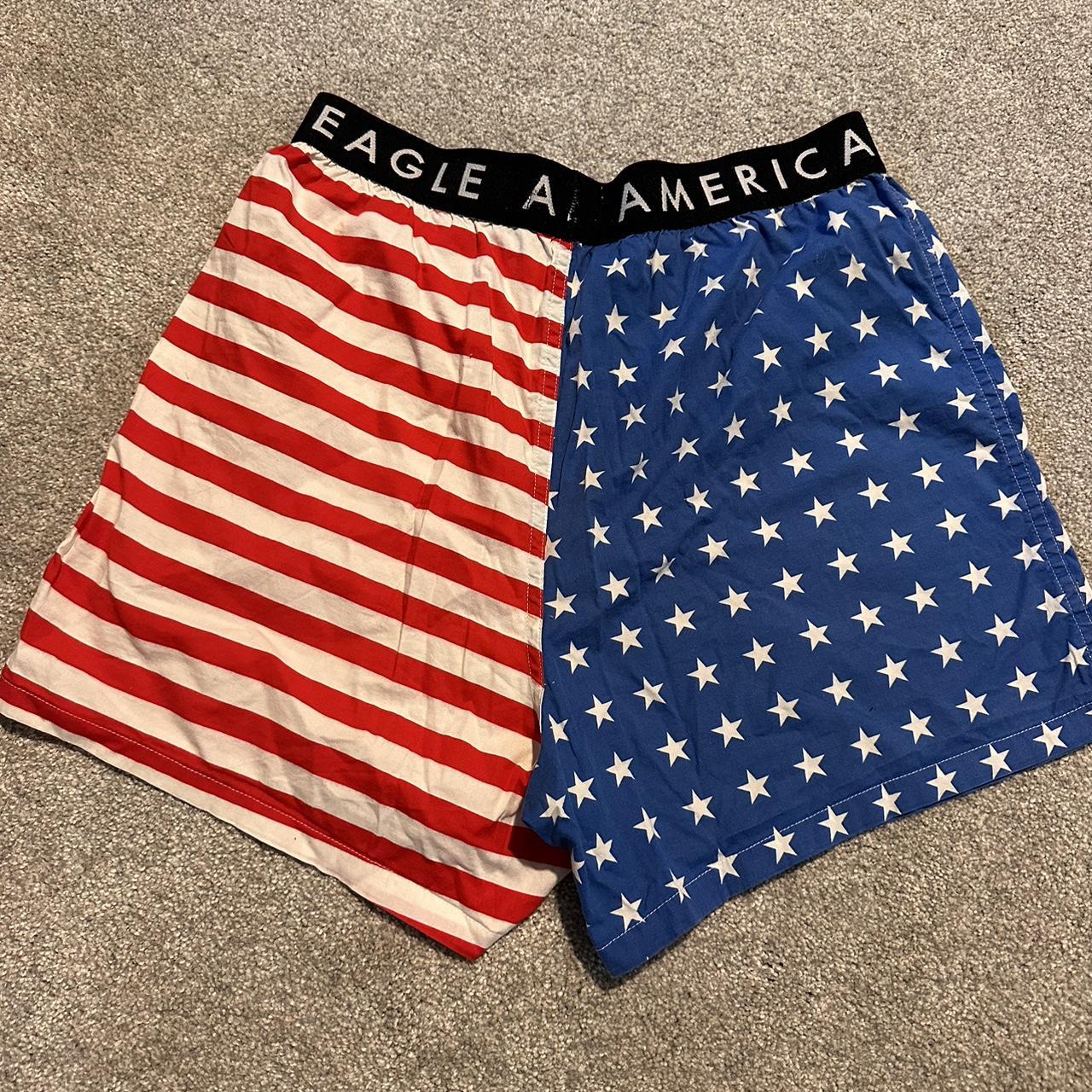 American Eagle American Flag Boxers Size Small *Not... - Depop