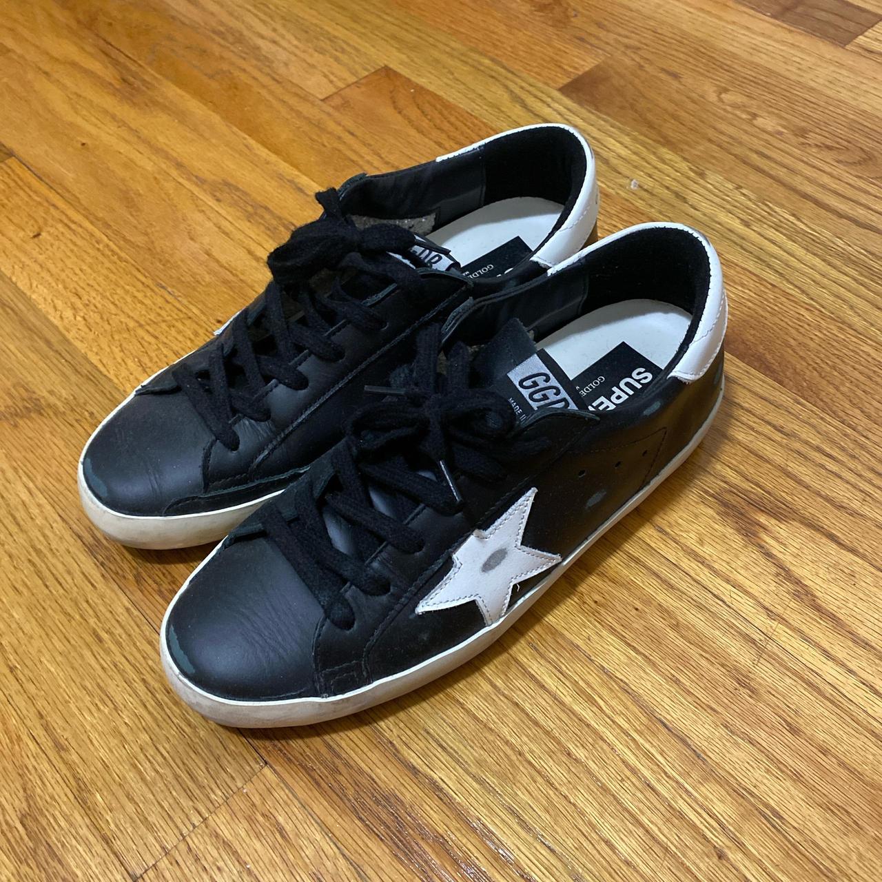 Black golden goose worn once or twice - Depop