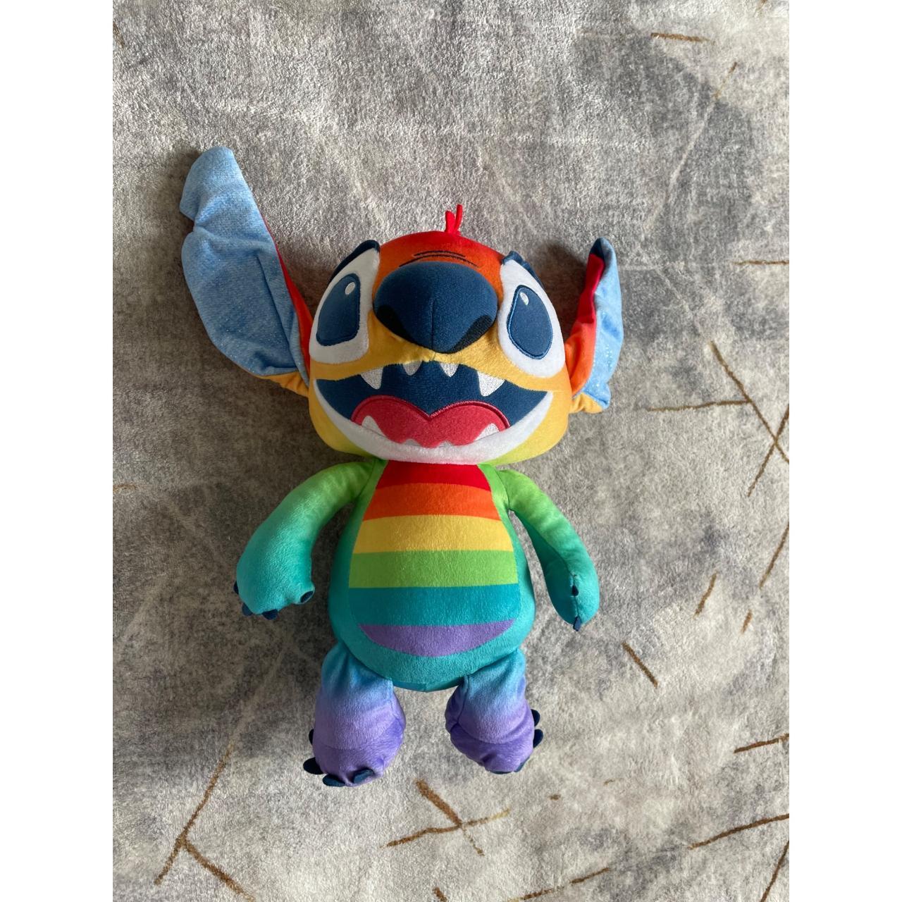 Disney Pride Large Plush ? Stitch Officially Licensed Kids Toys for 平行輸入 Disney Plush - Stitch Pride Rainbow Shirt and Sunglasses