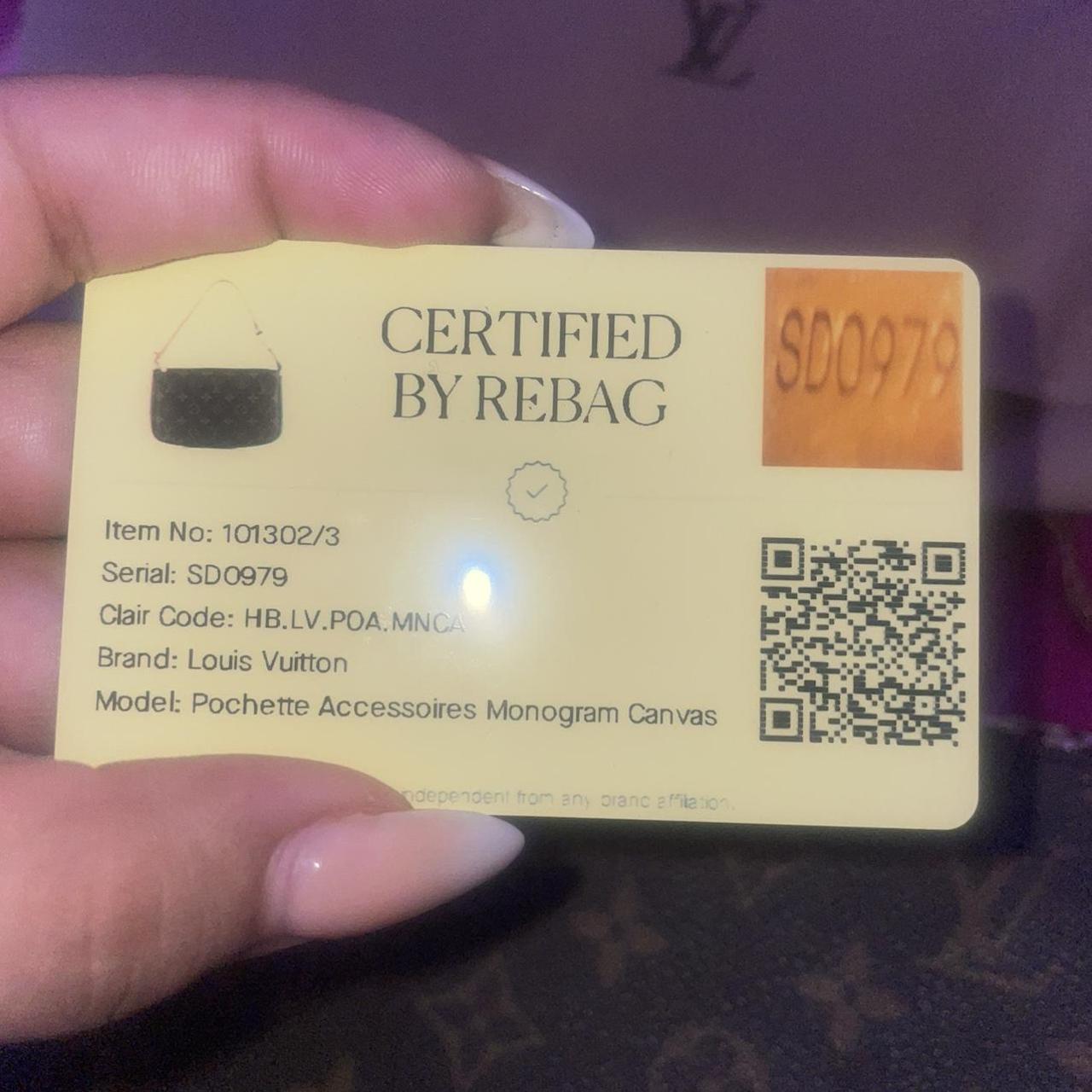 louis vuitton certification card