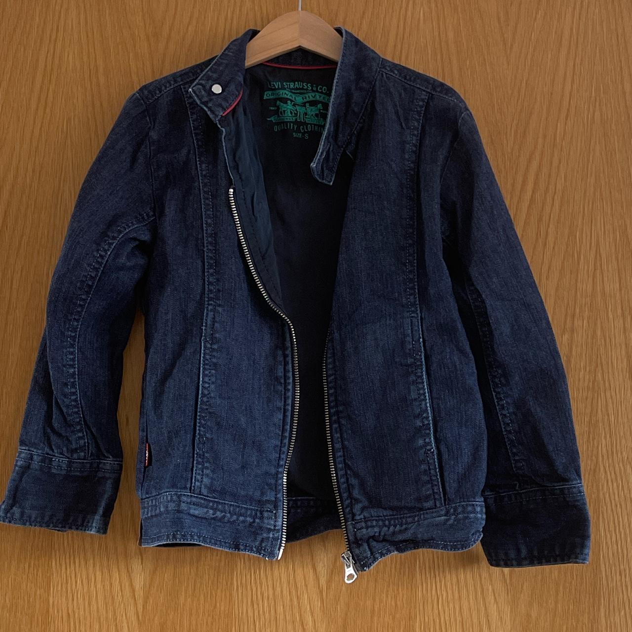 Blue denim jacket from Levi’s kids small size... - Depop