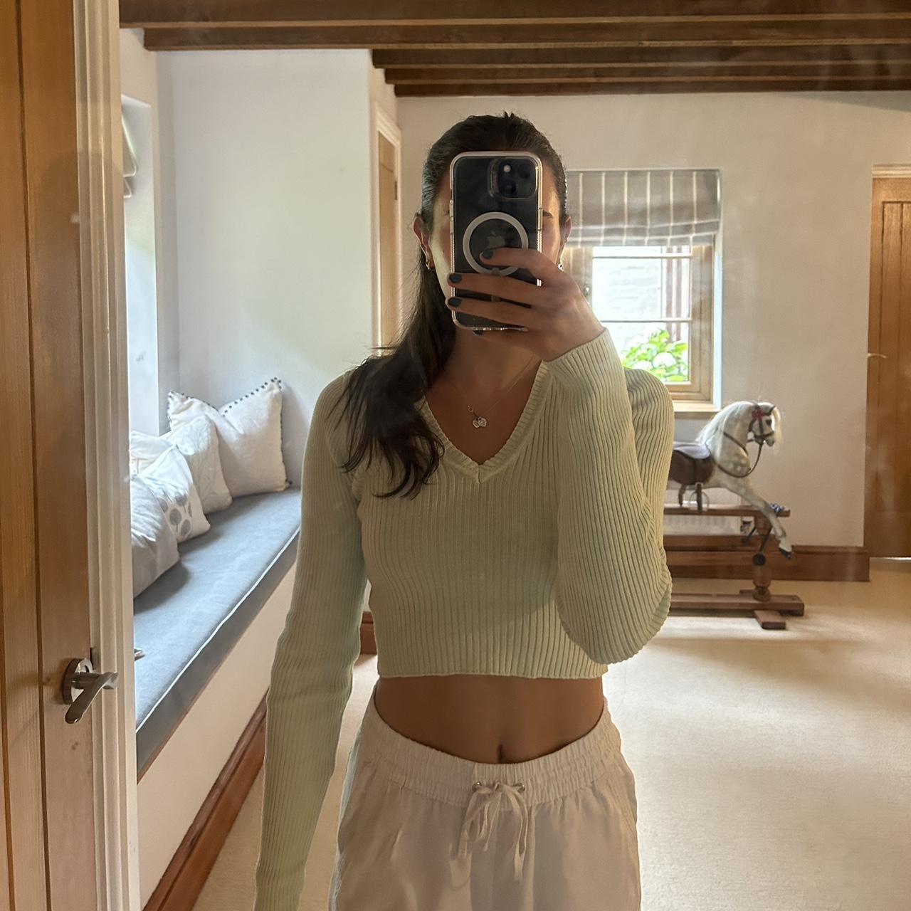 Brandy Melville Jumper * Flattering v neck style... Depop