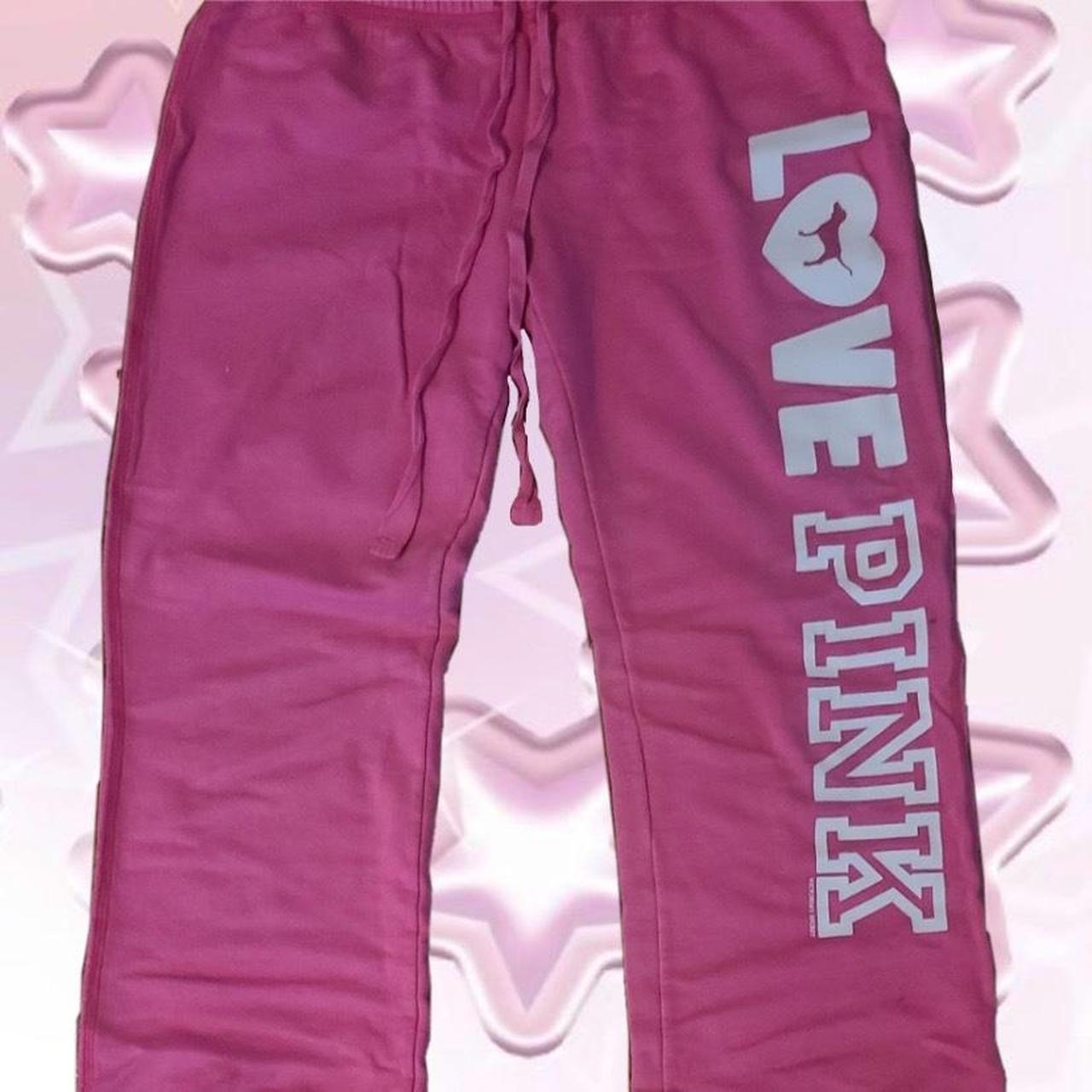 victoria secret 🎀 LOVE PINK 🎀 flare sweat pants with - Depop