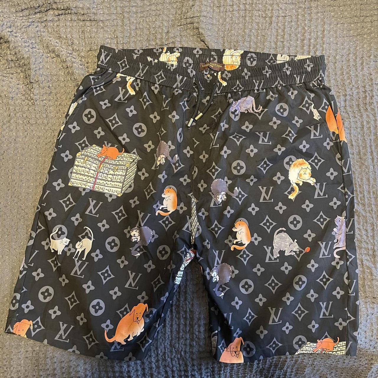 Louis Vuitton cat and dog shorts brand new - Depop