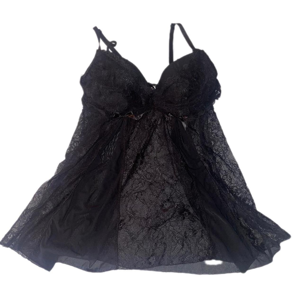 Black lingerie cute top , kinda mesh at the bottom,... - Depop