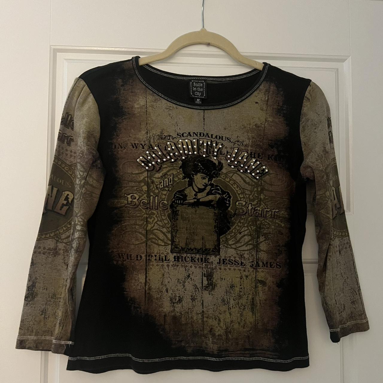 y2k vintage “scandalous calamity Jane” shirt! - Depop