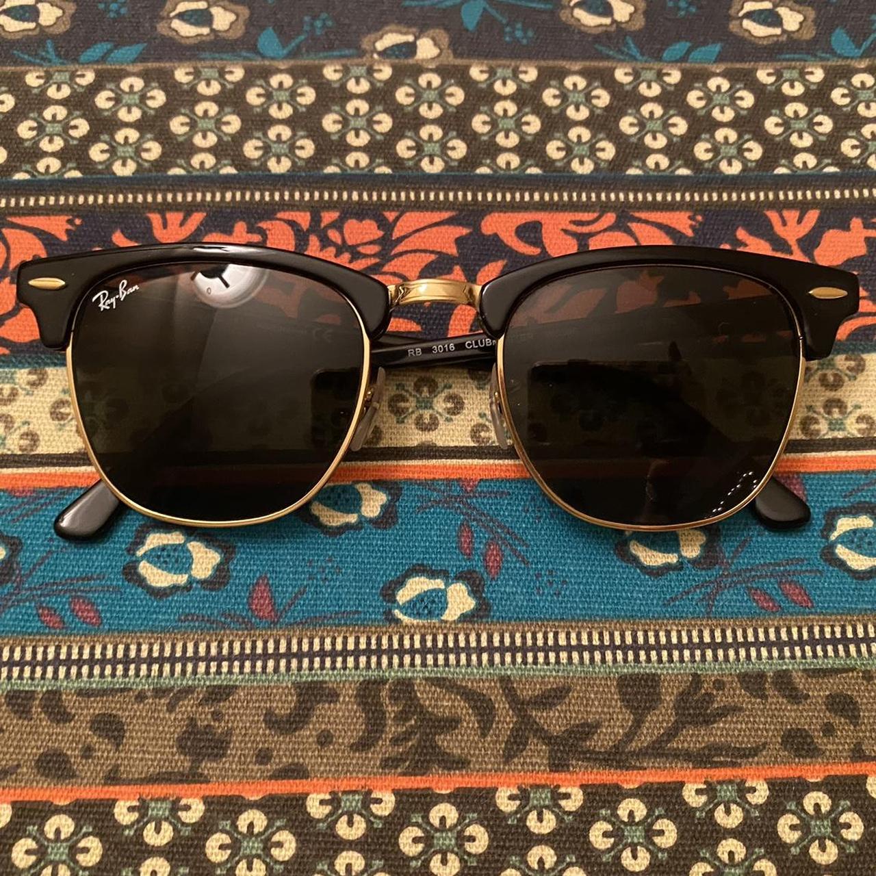 Ray-Ban Women's Black and Gold Sunglasses