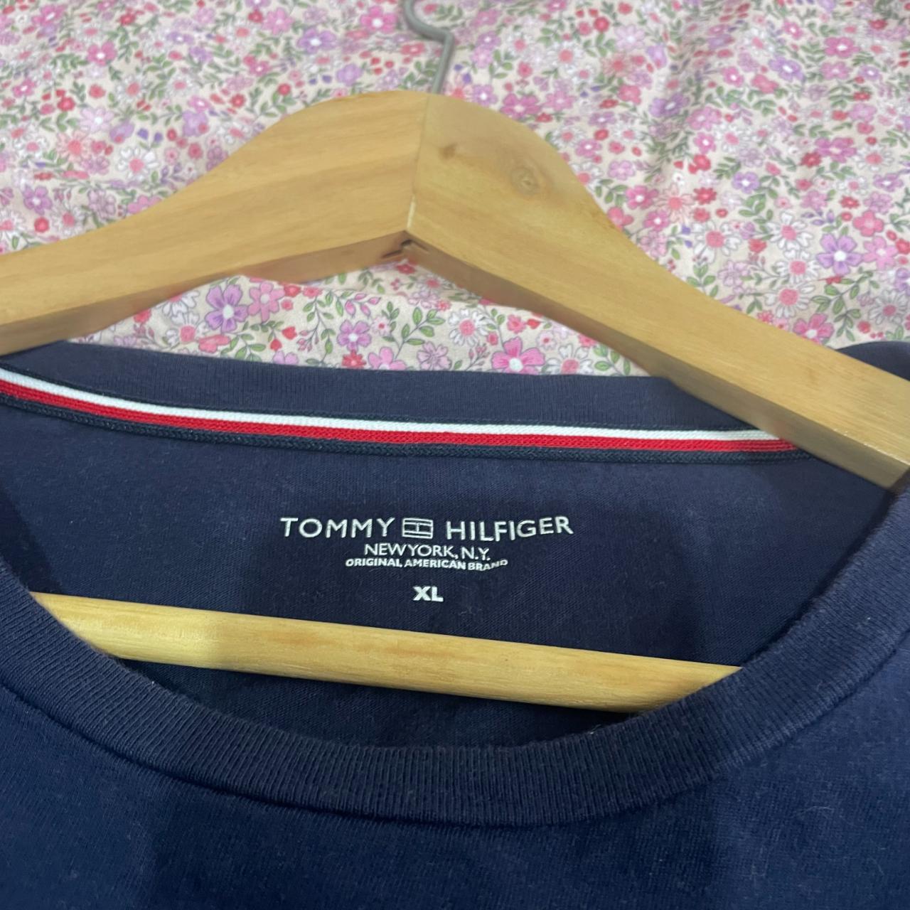 Tommy Hilfiger Navy Blue Classic Tee Push-Up - Depop