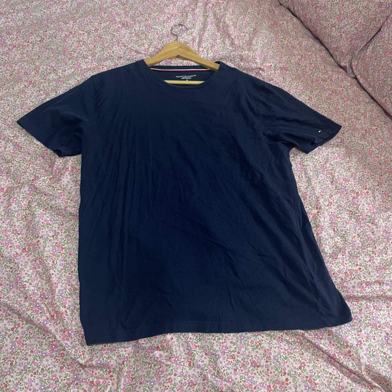 Tommy Hilfiger Navy Blue Classic Tee Push-Up - Depop