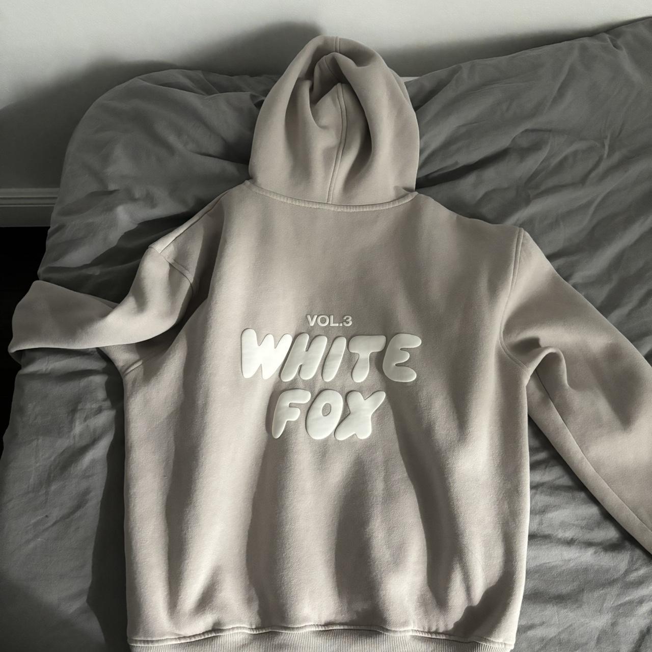 BRAND NEW WITH TAGS white fox hoodie moon S/M ... - Depop