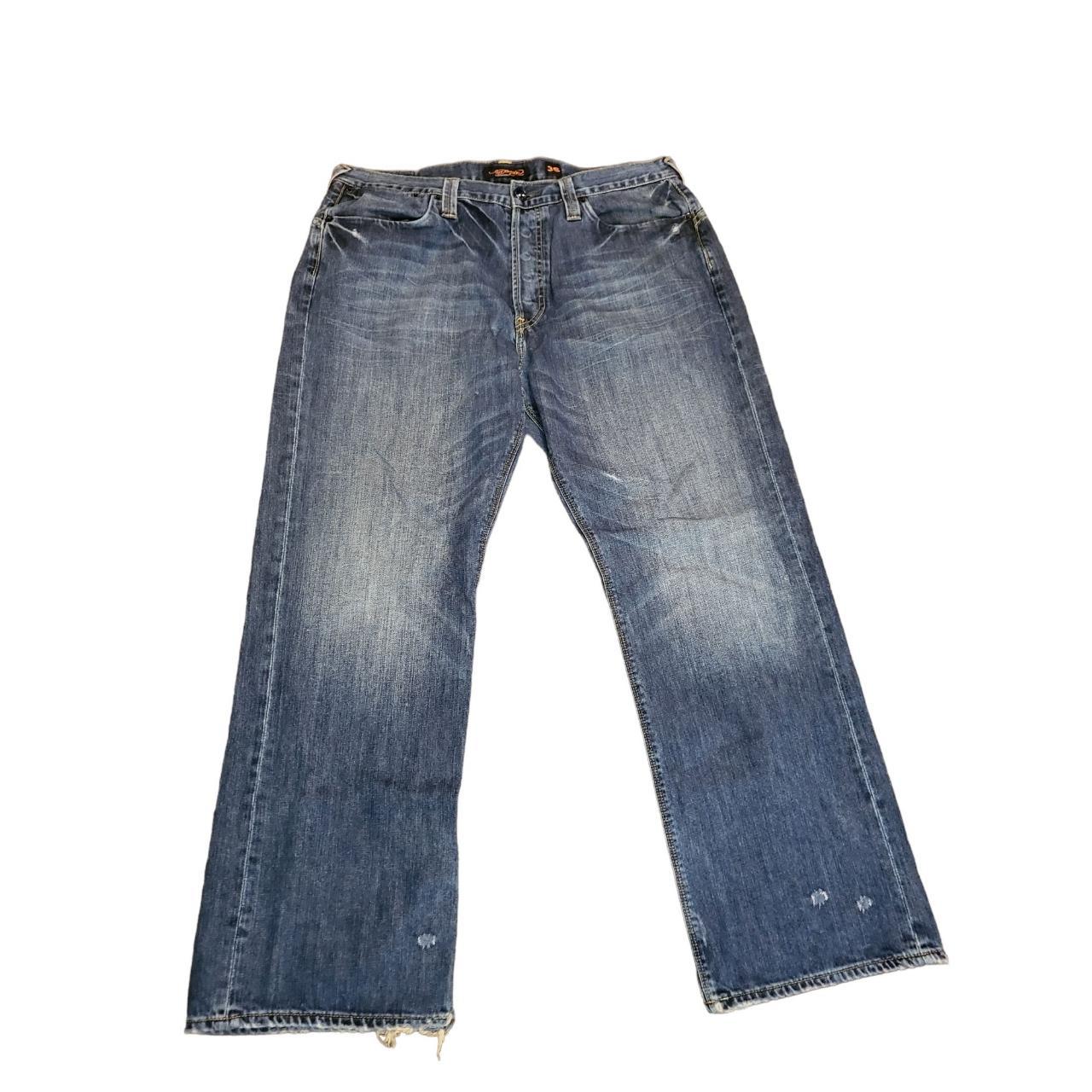 Ed Hardy Men's Blue Jeans | Depop