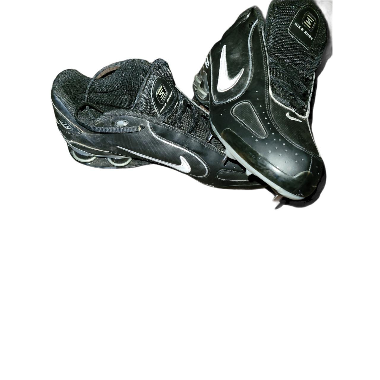 mens nike shox black and white
