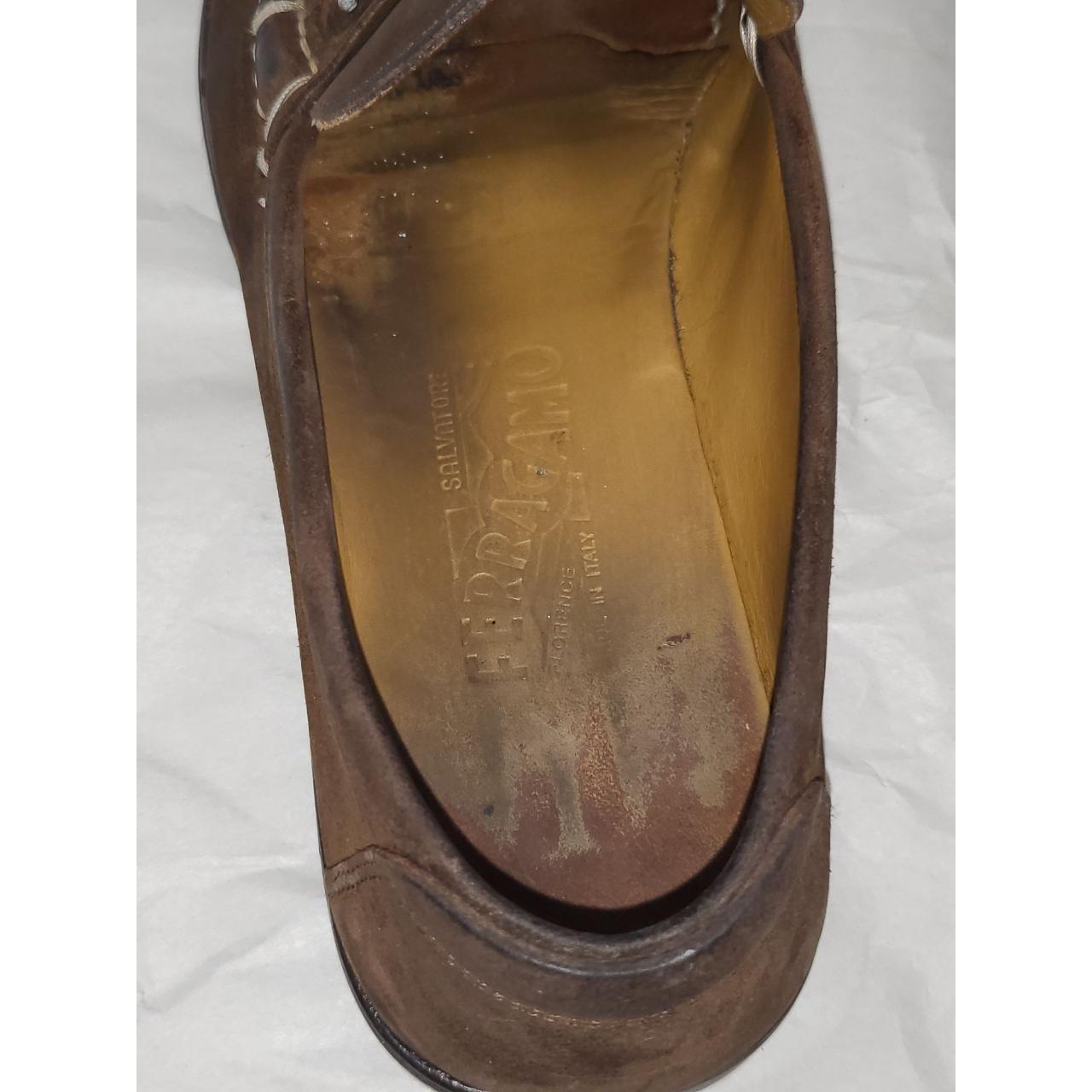 Salvatore Ferragamo Brown Suede Leather Sz 10 D... - Depop