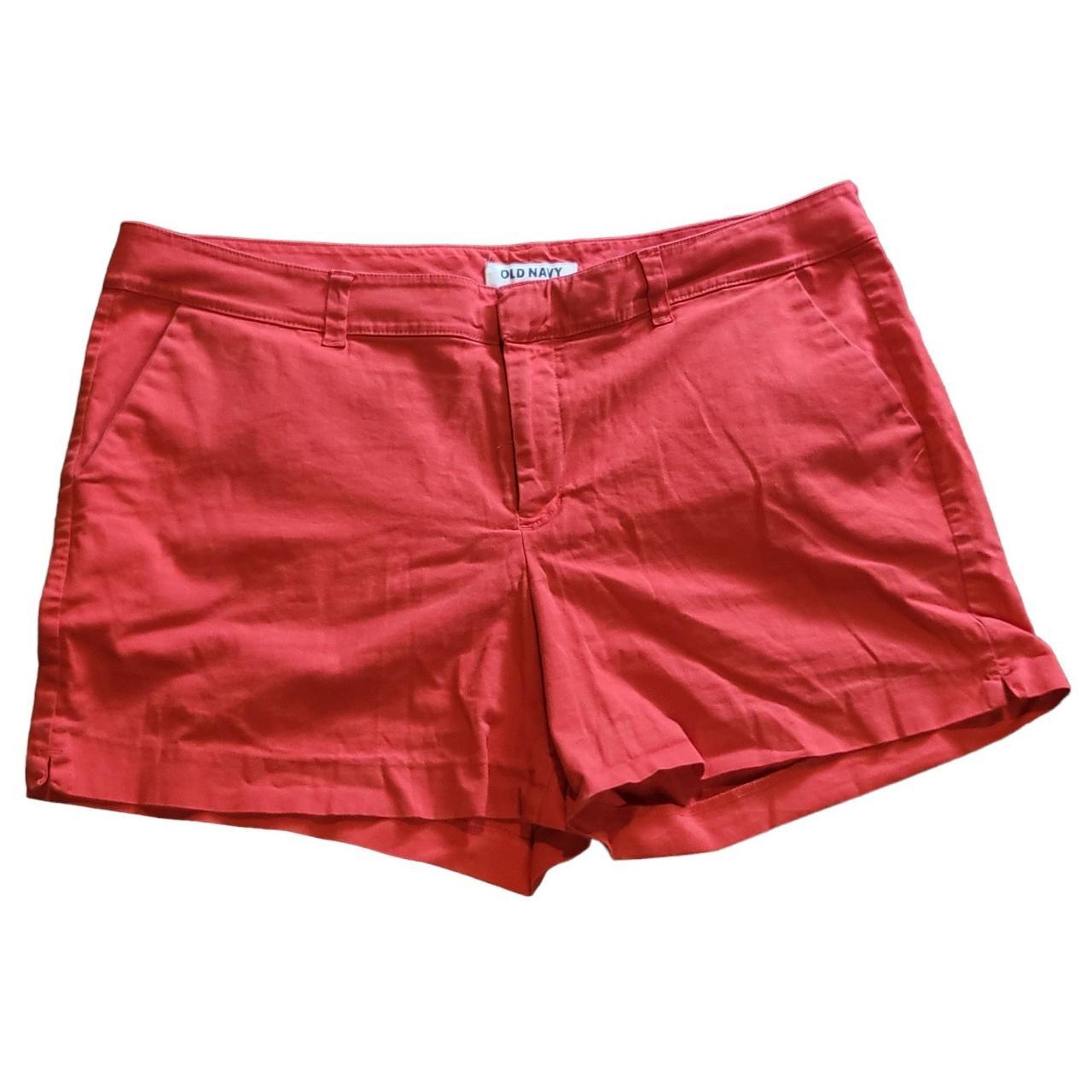 Old Navy Red Flat Front Sz 14 Shorts... - Depop