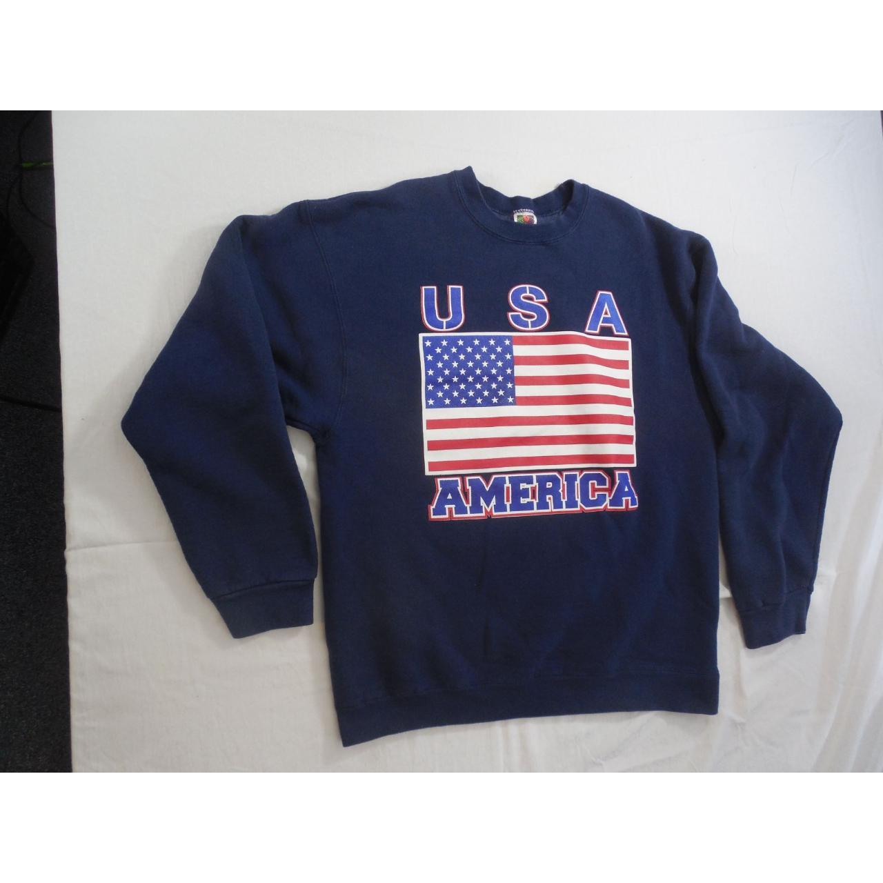 Fruit Of The Loom USA America Sweatshirt Men Sz XL... - Depop