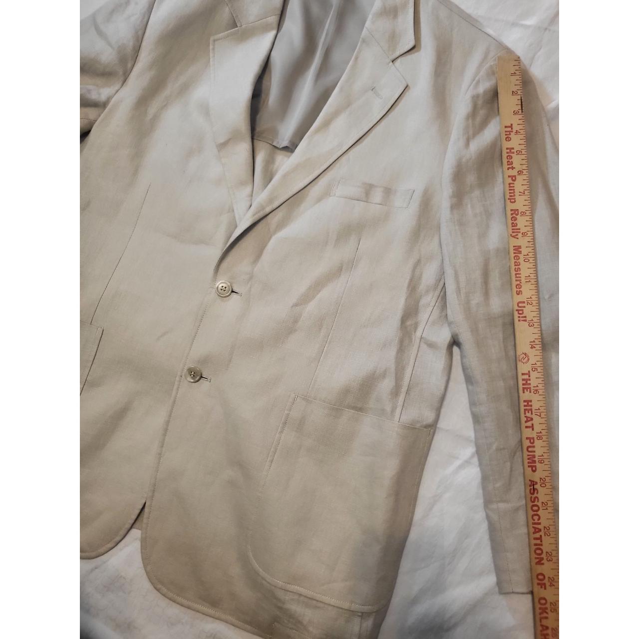 Alan Flusser Blazer Men Sz XL Linen 2 Button Long... - Depop