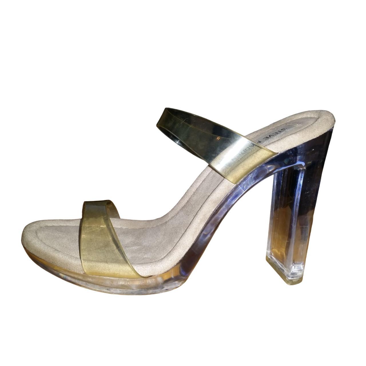 Steve fashion madden clear block heels