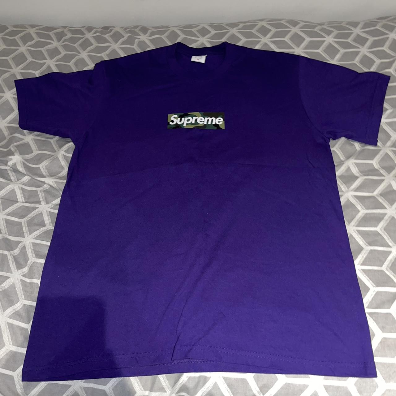 Supreme Box Logo Tee (FW23) Purple Men's - FW23 - US