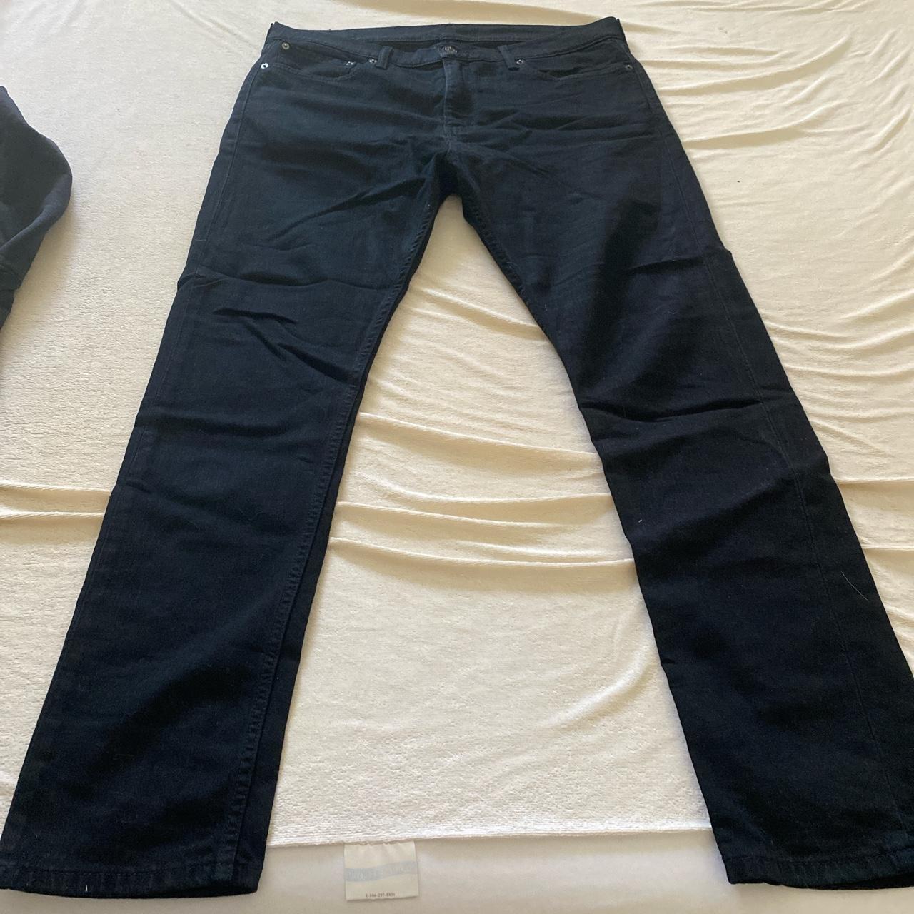 DTT straight fit jeans in washed black Men's W34 L32 - Depop