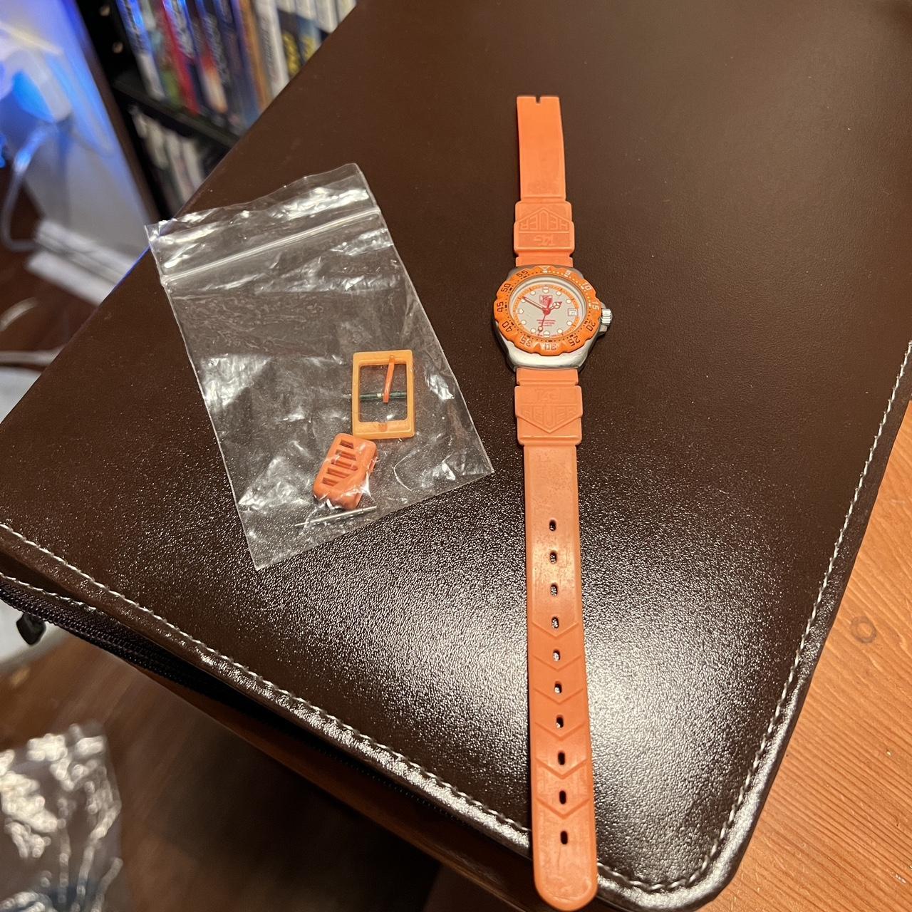 TAG Heuer Women's Grey and Orange Watch (4)