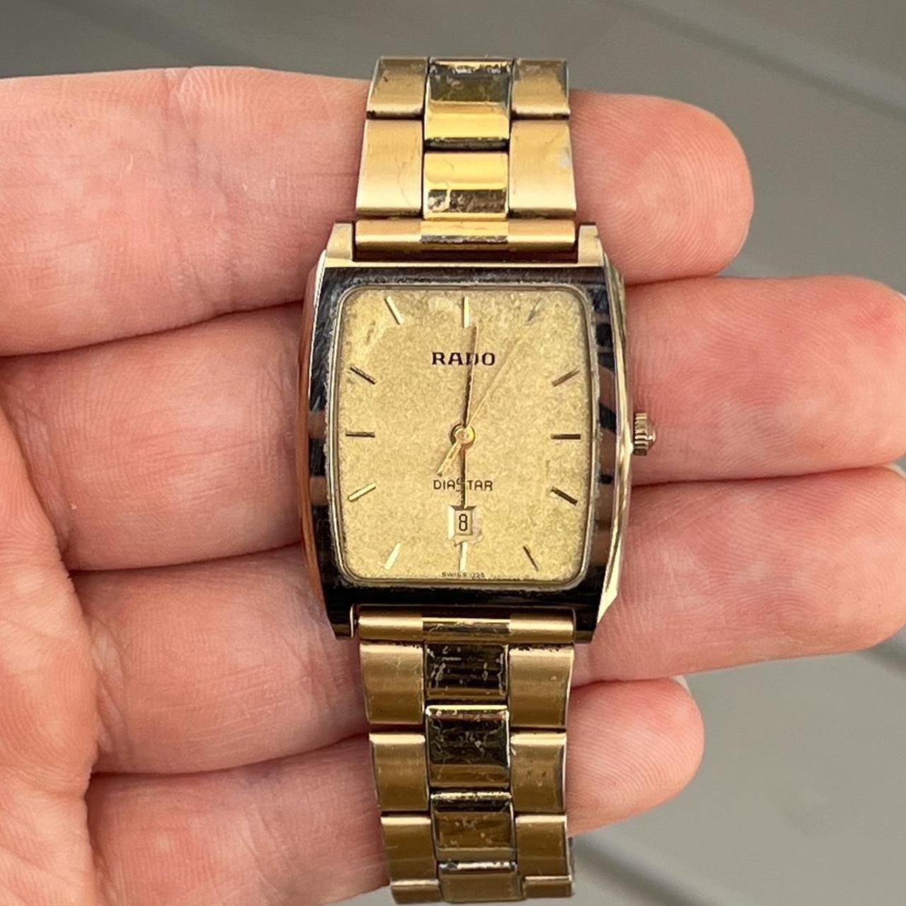 Rado DiaStar Gold Watch Mens Quartz Date No. Depop