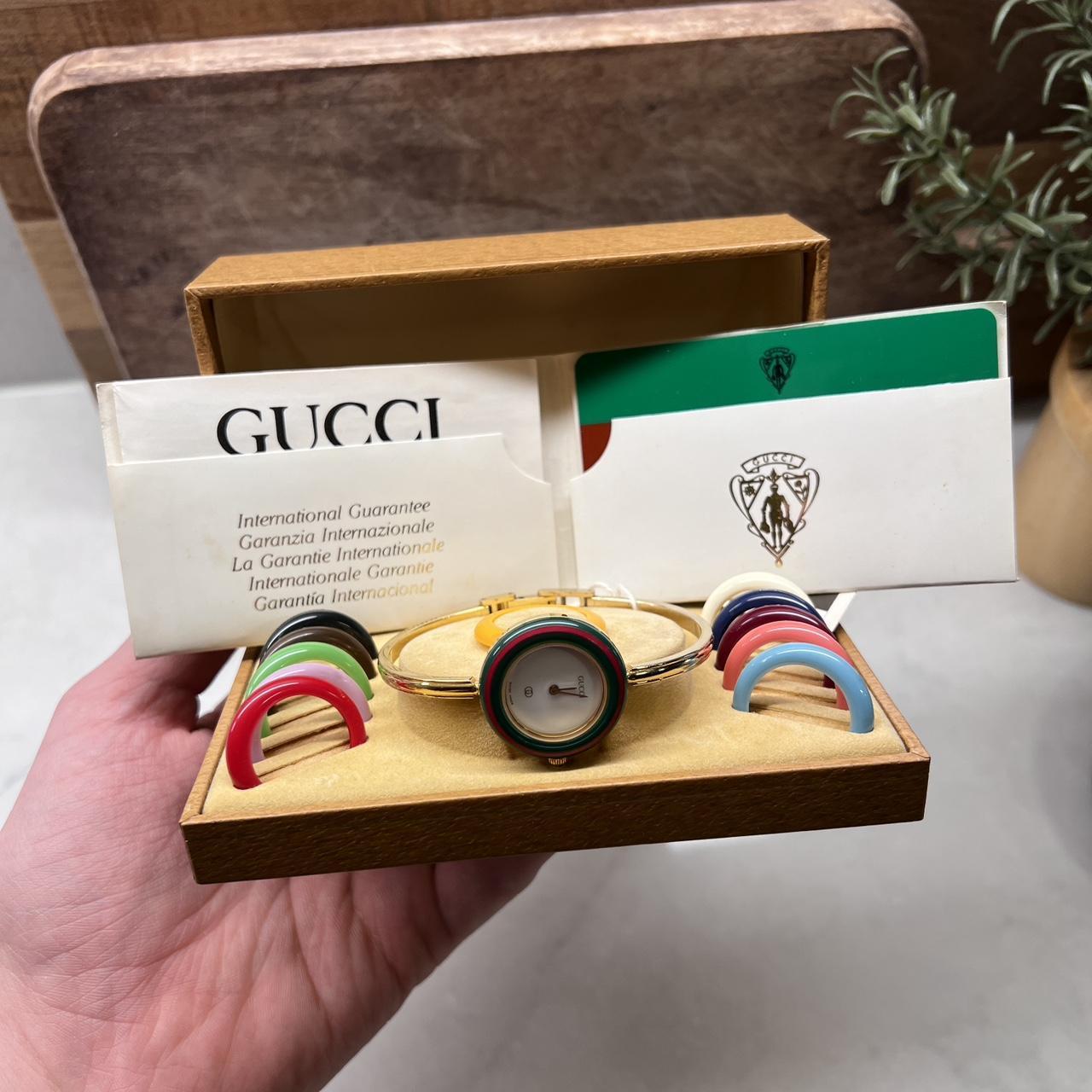 Vintage gucci discount watch with bezels