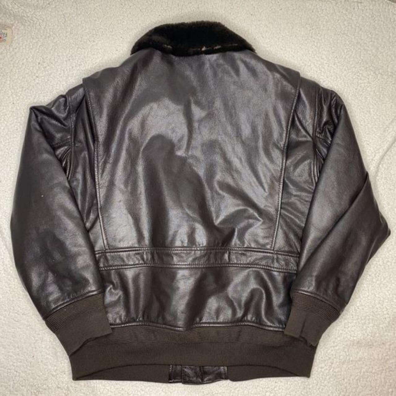 Vintage Cabela's Leather Bomber Jacket Great... - Depop