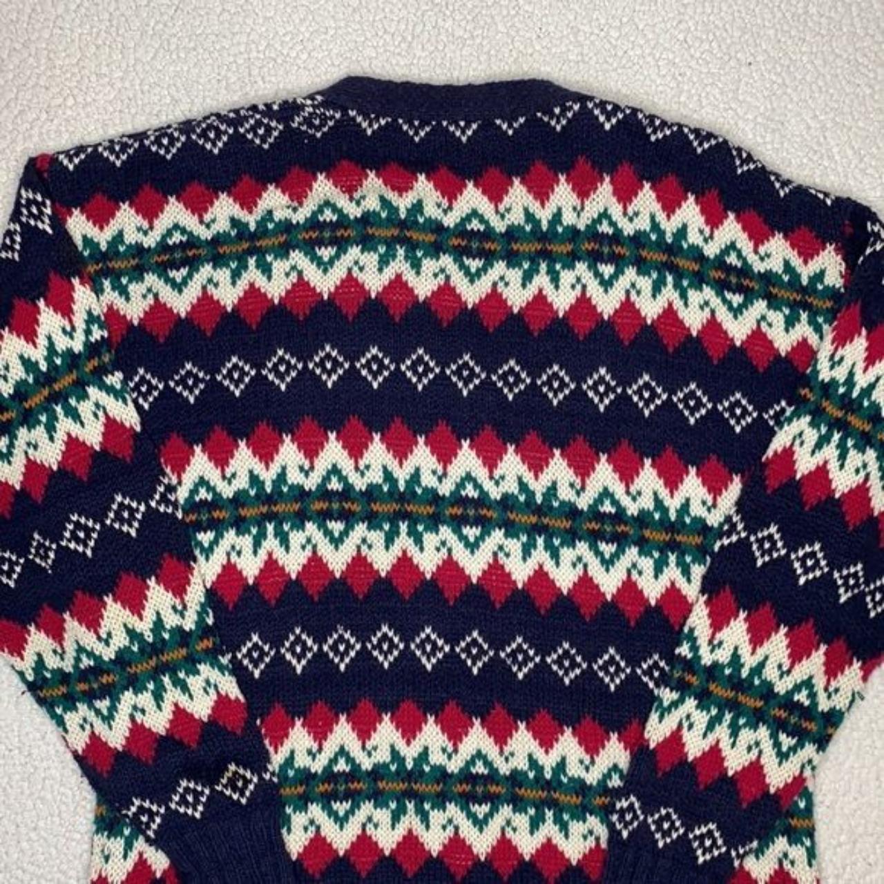 Vintage Lands’ End Fair Isle Cardigan Great... - Depop