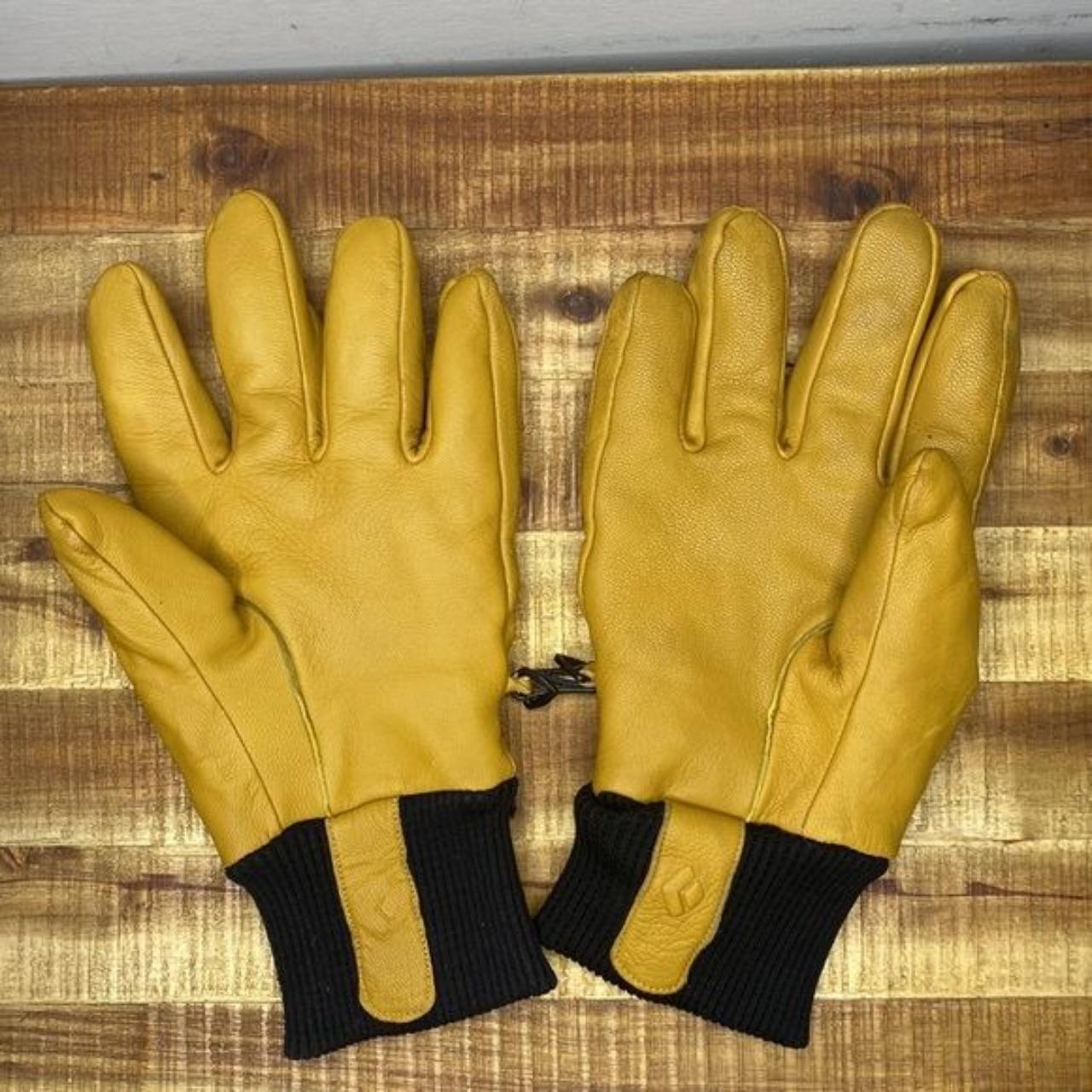 Black Diamond Men's Yellow and Tan Gloves (2)