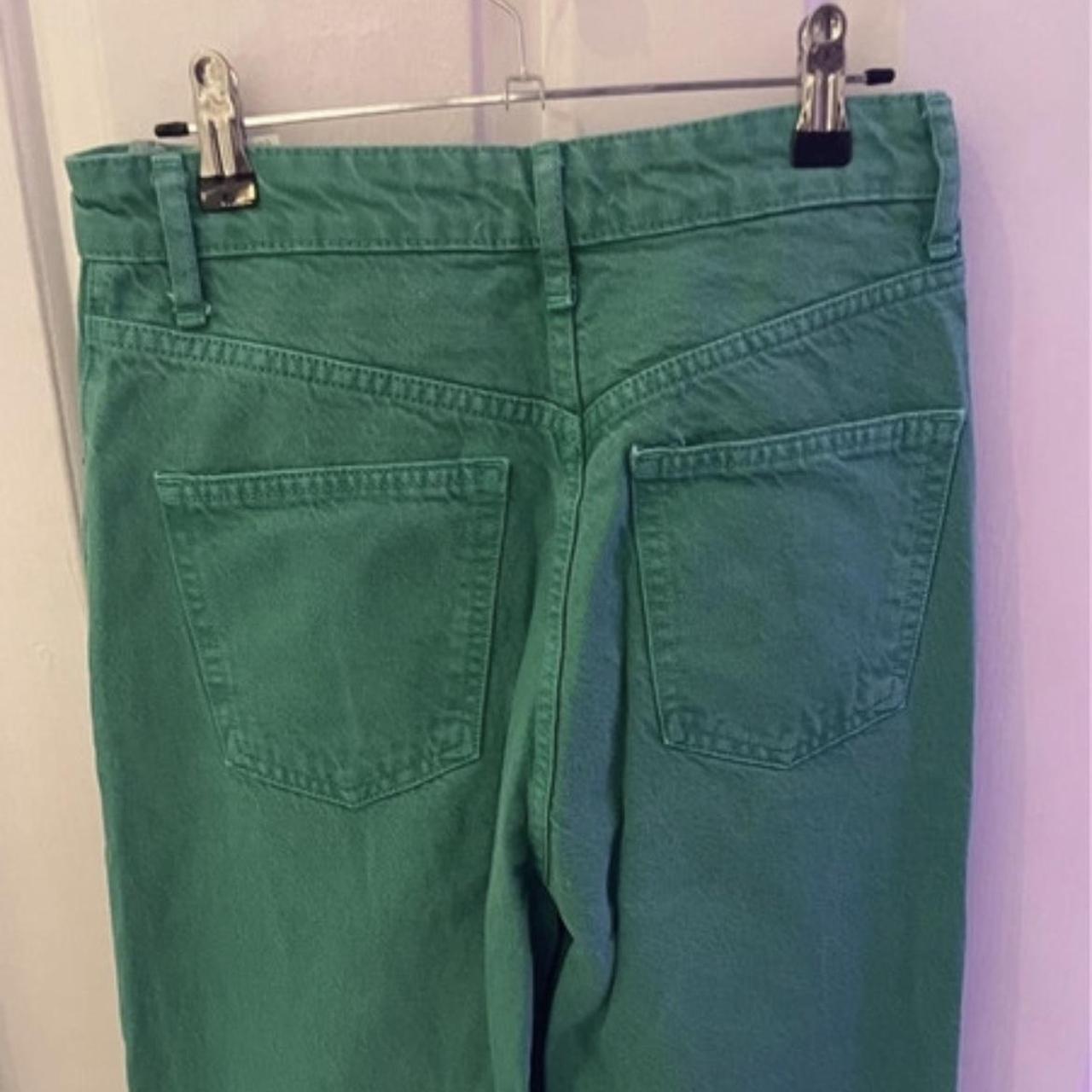 Green Zara wide leg jeans Gorgeous Zara jeans -... - Depop