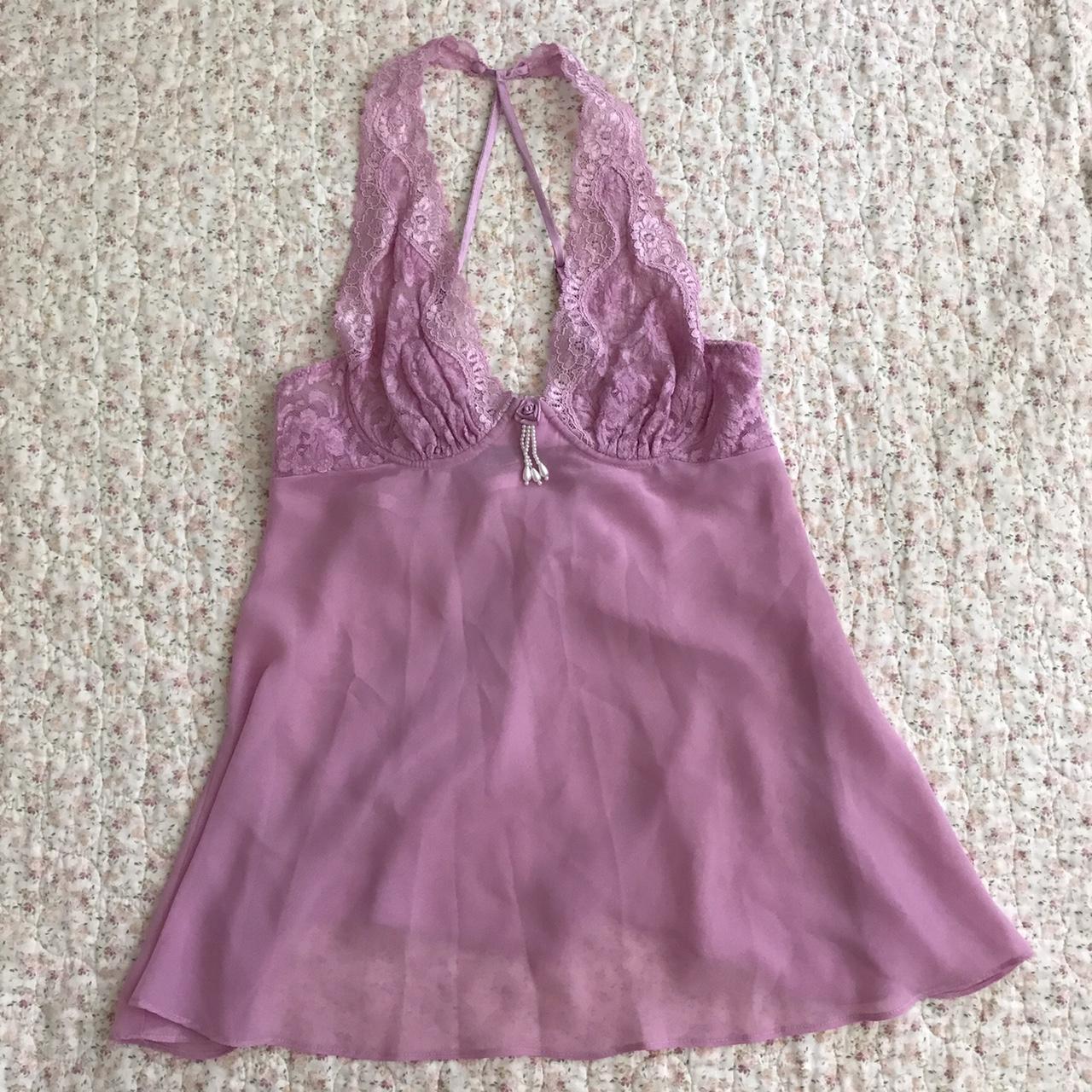 American Vintage Women's Pink and Purple Bra | Depop