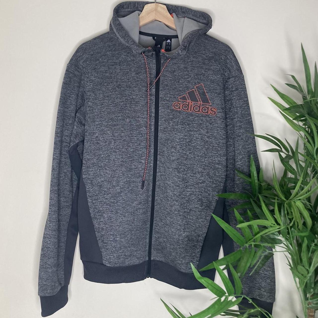 Adidas Men's Grey and Orange Jacket Depop