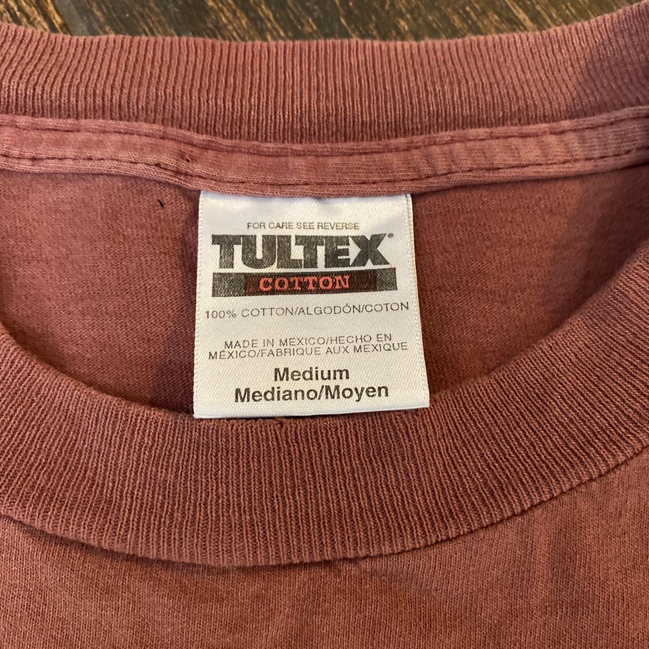 Tultex Men's Burgundy T-shirt | Depop