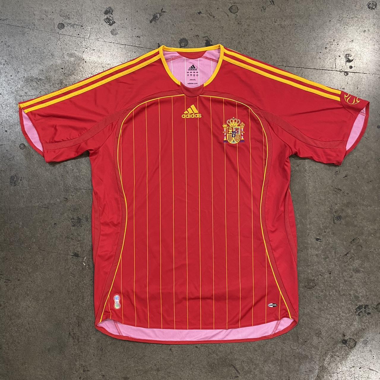 Adidas 2006 Spain Soccer Jersey Condition: 8/10 Has... - Depop